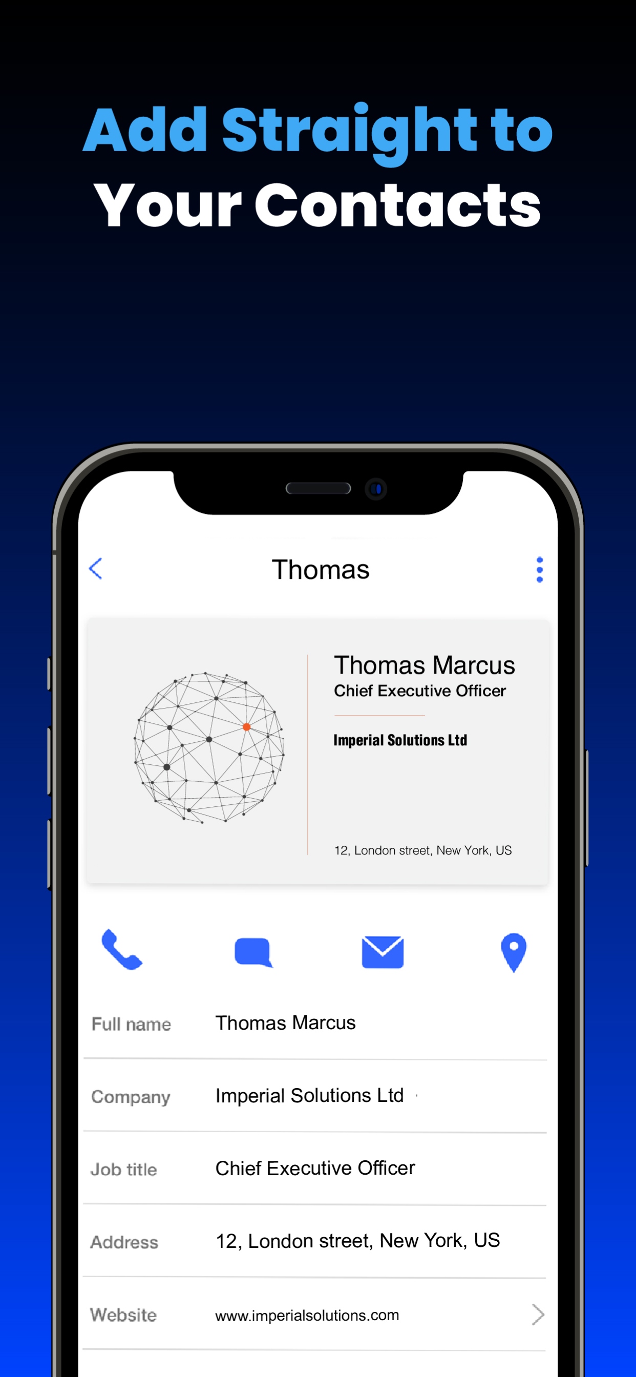 screenshot of Covve Scan